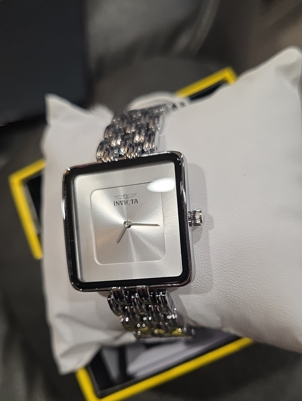 613. Invicta Celestial Women’s Silver Square Watch 32mm Quartz